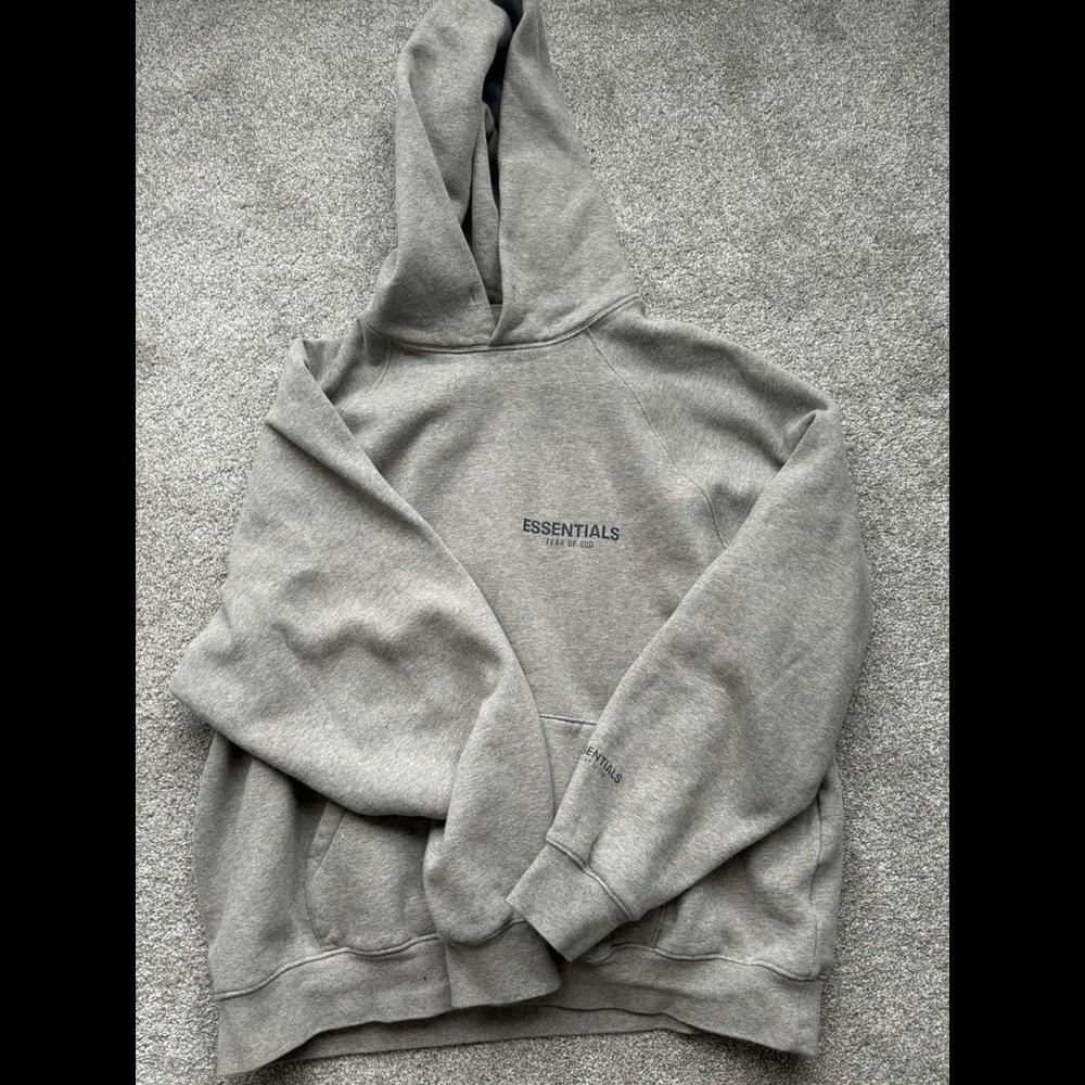 Fear of God Essentials Hoodie Dark Oatmeal - Mens - L